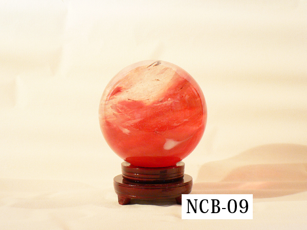 赤スペースクォーツ水晶玉5 [NCB-09]